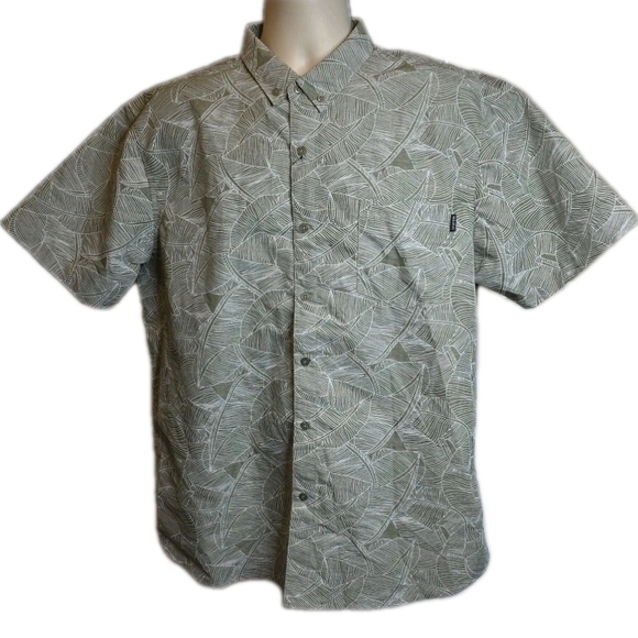 154 Molokai Green Casual Button Down Shirt with Textured Fabric XL - Picture 1 of 5